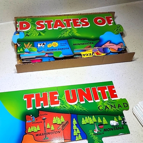 26 pc USA Wooden Floor Puzzle New in box - Picture 3 of 8